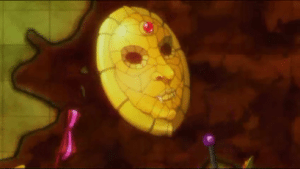 Le masque de pierre apparent dans l'opening de Hunter x Hunter